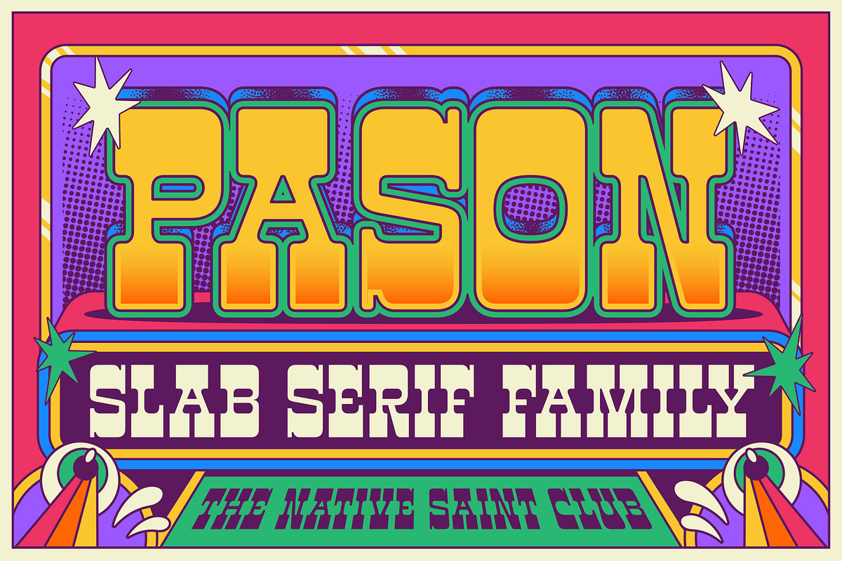 TNSC Pason - Slab Serif Family, a Slab Serif Font by The Native Saint Club (Photo 1 of 14)