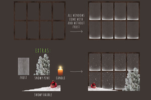 Christmas Window Overlays