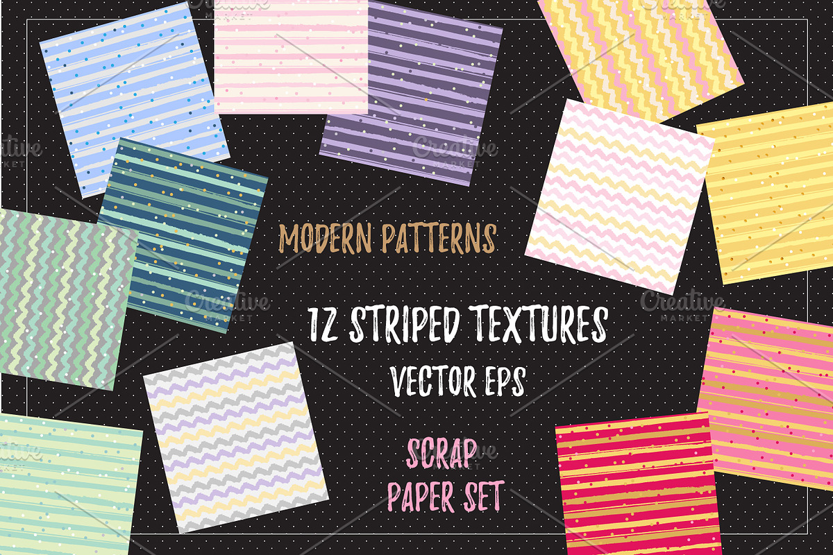 Striped Textures., a Texture Graphic by MalinaShop