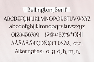 Bellington, A Charming Serif Font