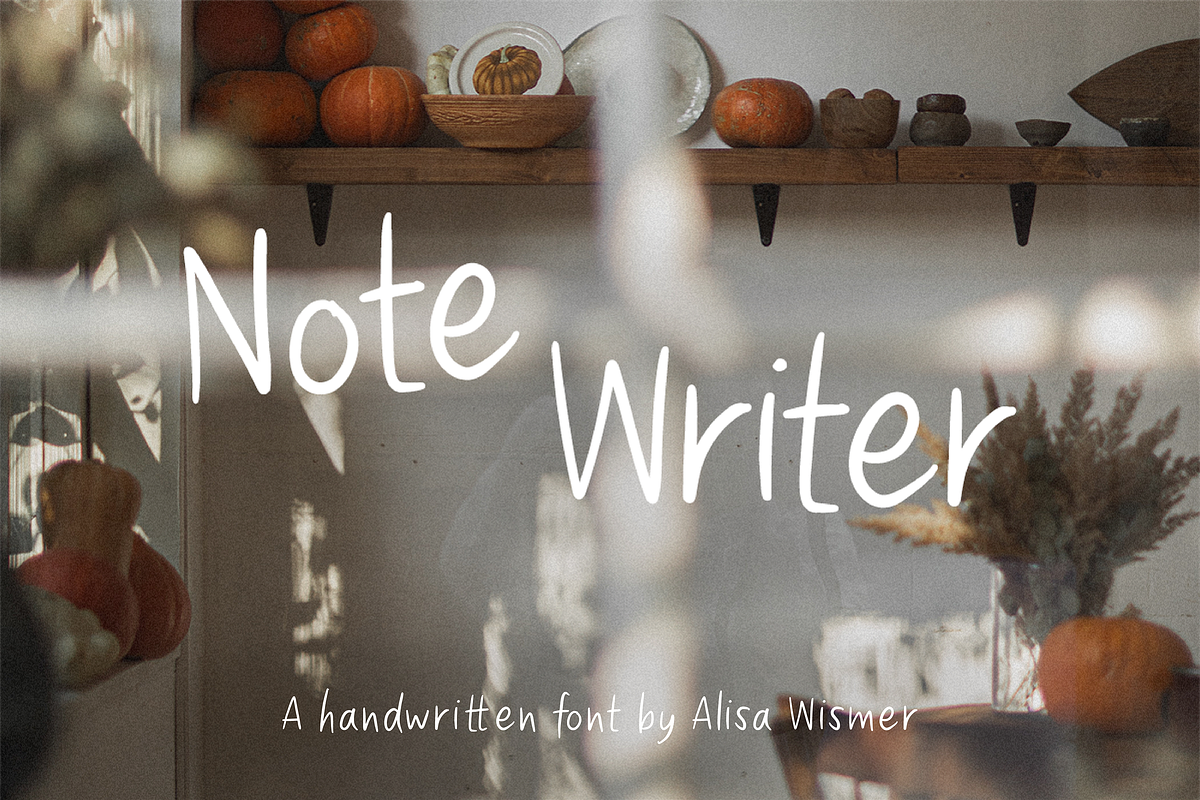 Note Writer Handwritten Font, a Handwritten Font by Alisa Wismer Design (Photo 1 of 6)