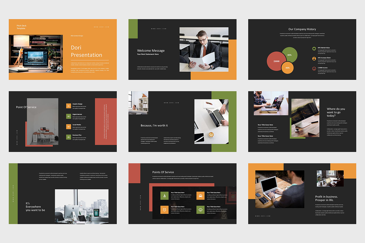 Dori : Investor Pitch Google Slides, a Presentation Template by Punkl Camp (Photo 6 of 9)