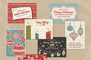 Retro Style Christmas Cards Vol.1