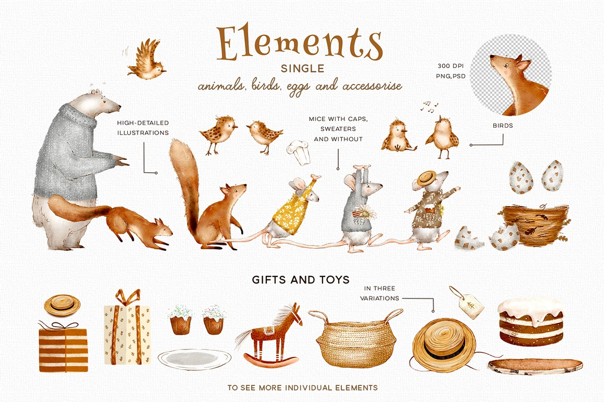 Four Seasons Animals Bundle, an Animal Illustration by TL Design (Photo 14 of 27)