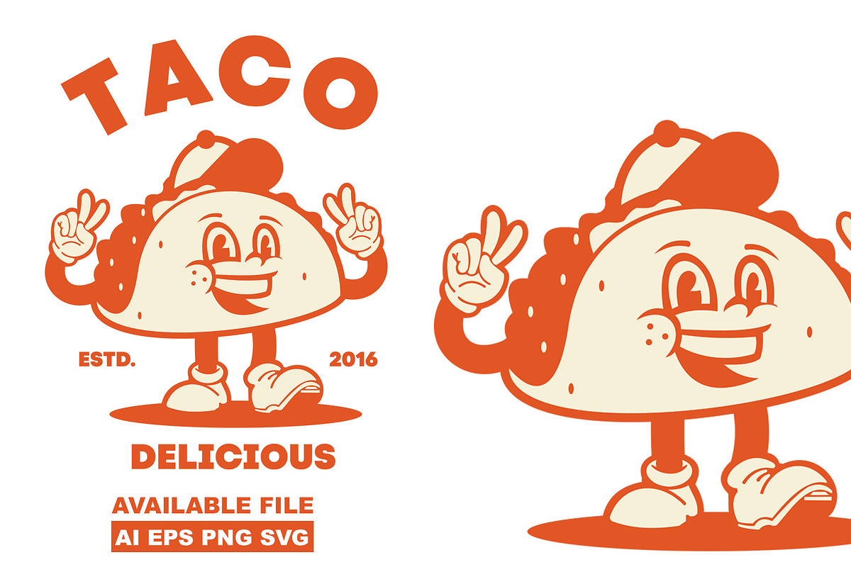 Taco, a Food Illustration by kalehstudio