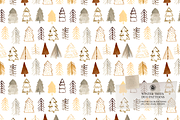 Winter Trees Watercolor Duo Patterns, a Pattern Graphic by Webvilla Studio (Thumbnail 2 of 7)