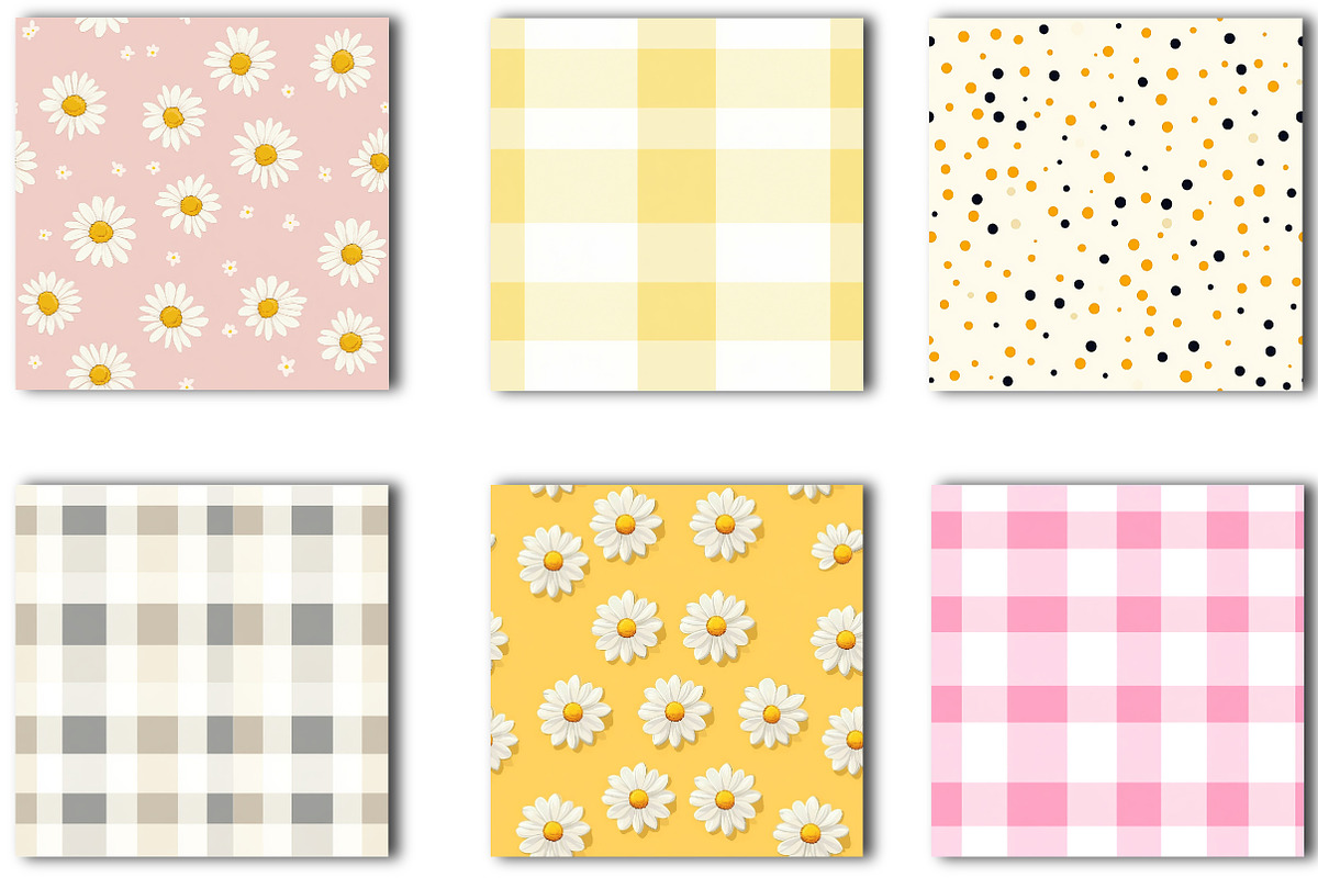 Sweet Daisy Seamless Digital Paper, an Illustration by OK Design (Photo 3 of 3)