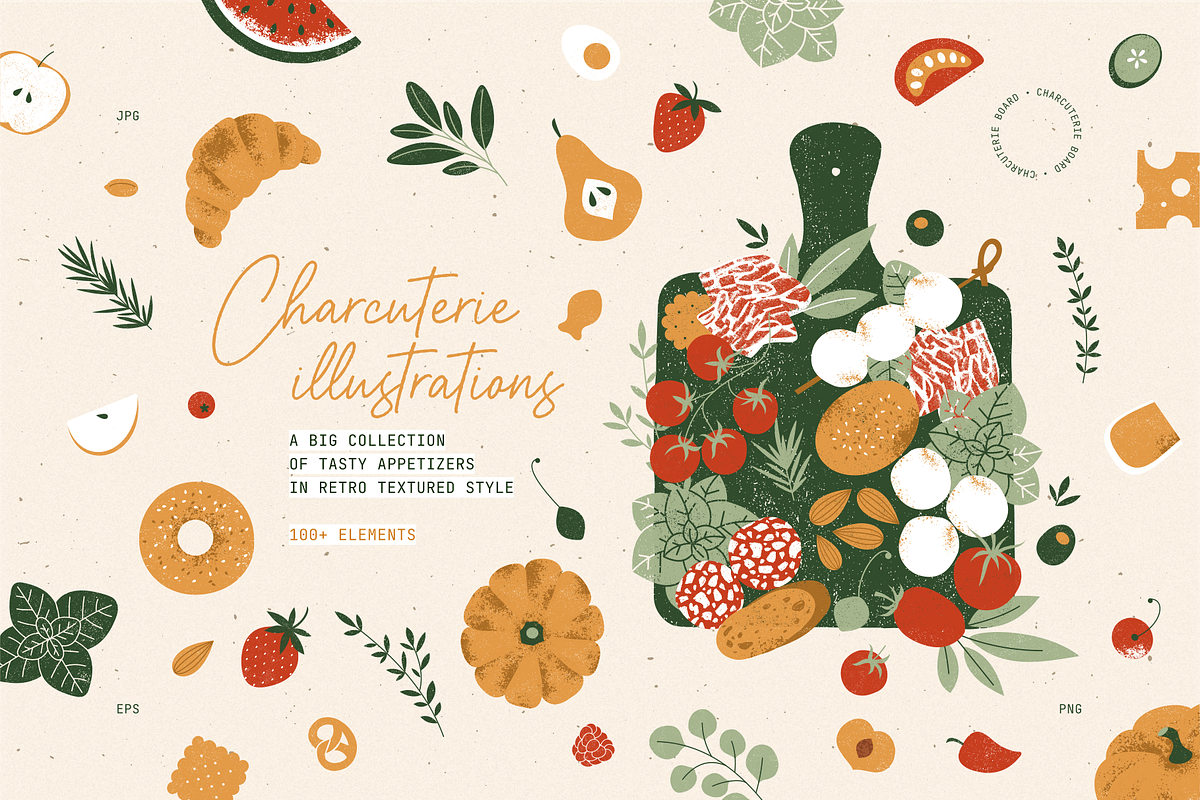 Charcuterie illustrations, a Food Illustration by adehoidar (Photo 1 of 11)