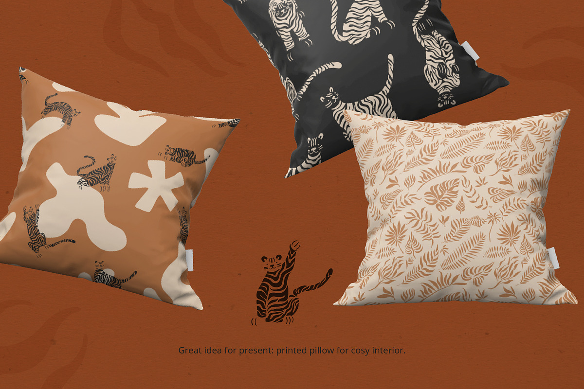 Tiger set. Vector elements, patterns, a Pattern Graphic by anna khramtsova (Photo 12 of 13)