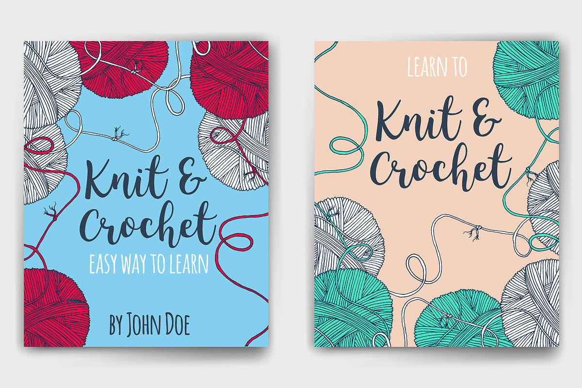 Yarn balls cover mock up, a Decorative Illustration by OKart.studio (Photo 2 of 6)