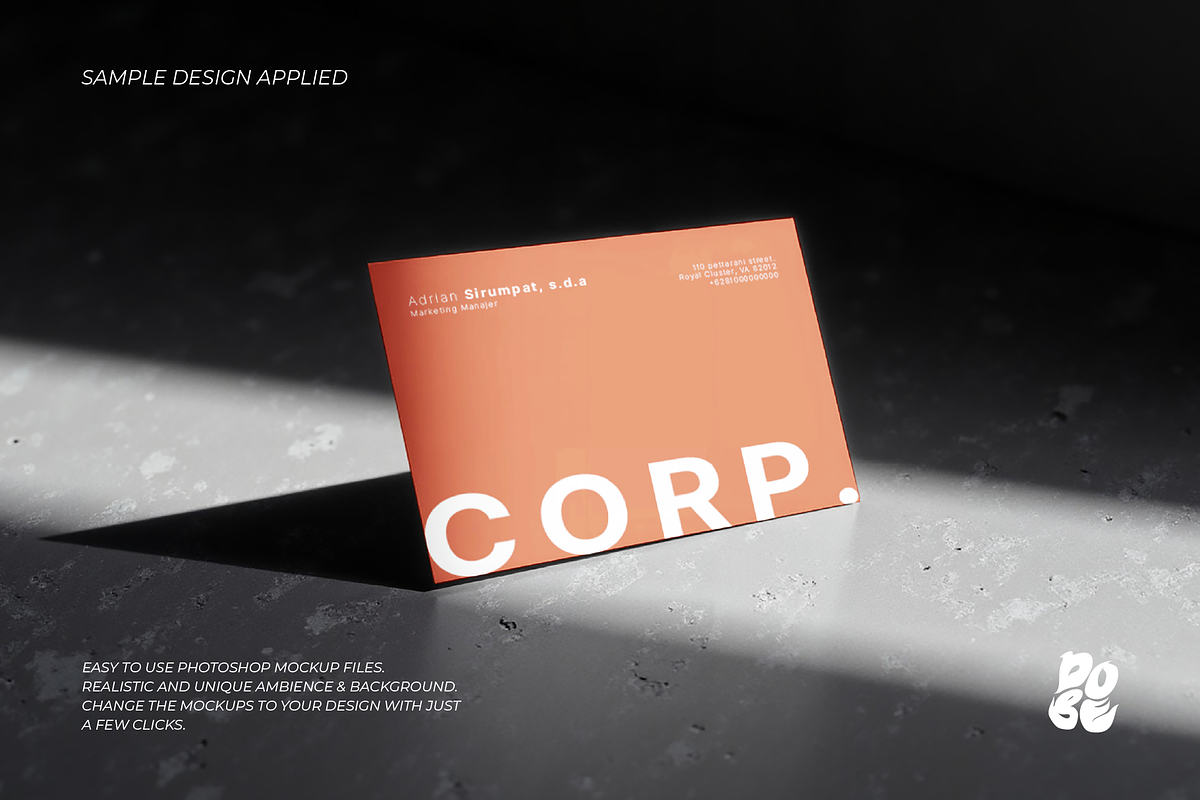 Card Shadow Mockup Set - Vol 1, a Product Mockup by DOBE Studio (Photo 4 of 6)