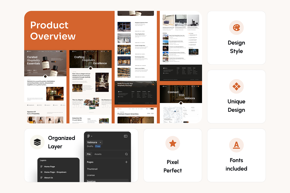 Velmora - Small-Medium Ecommerce UI, a Landing Page Template by Agensip Design Agency (Photo 3 of 10)