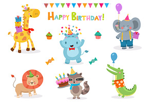 Cute Birthday Animals