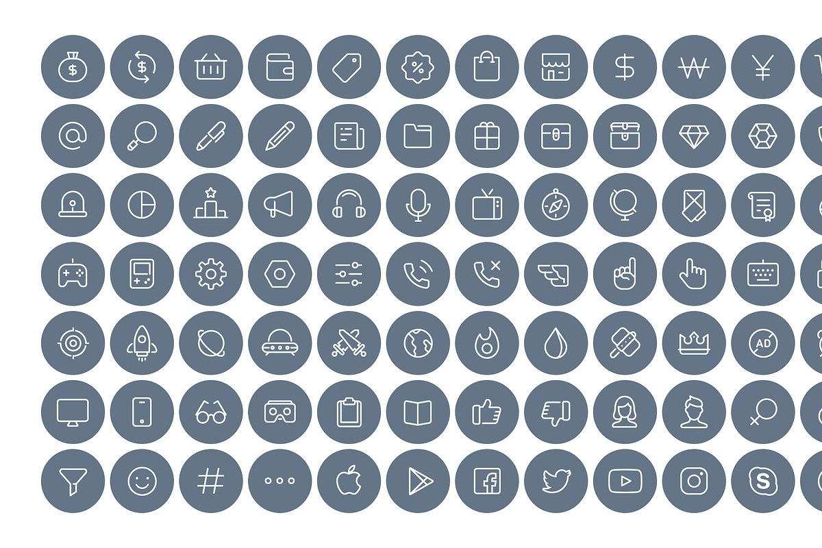 GUI - Mono Round, an UI Kit Template by LAYERLAB (Photo 32 of 32)