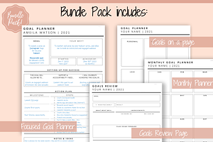 Editable Goal Planner Templates