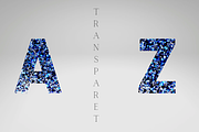 Sparkling Blue Alphabet Letters Png, an Illustration by tahananeart (Thumbnail 2 of 3)
