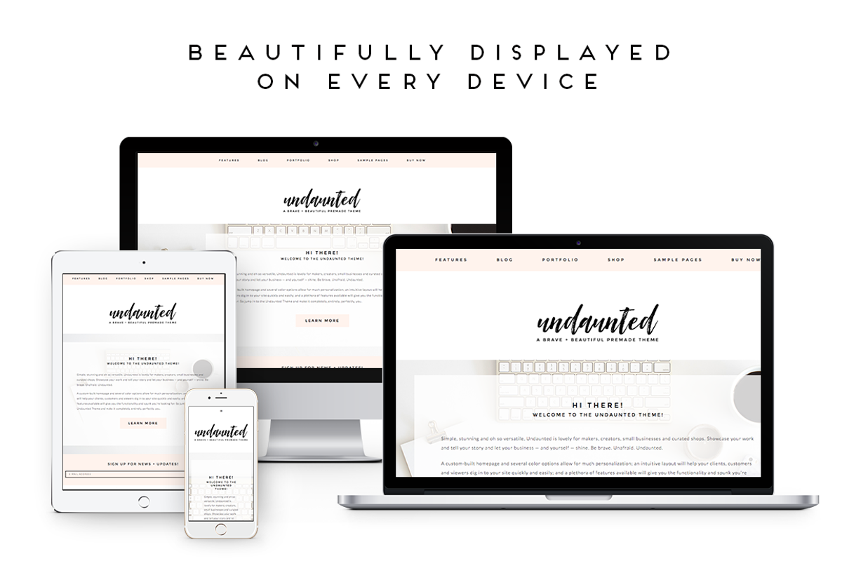 Undaunted Wordpress Theme, a WordPress Template by brave + beautiful designs (Photo 2 of 4)