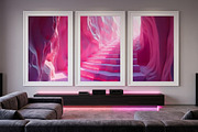 Pink Surreal Cave Staircase Photo, a Background Graphic by Aura Canyon HQ (Thumbnail 4 of 7)