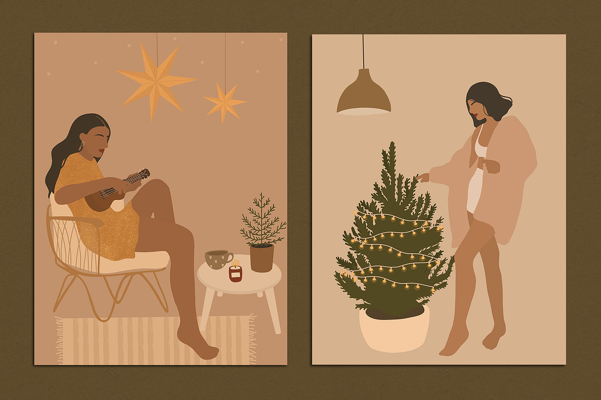 Holidays At Home Abstract Posters, a Decorative Illustration by Miracles Everywhere (Photo 4 of 5)