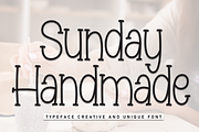 Sunday Handmade | Script Font, a Script Font by Scratchones (Thumbnail 1 of 8)