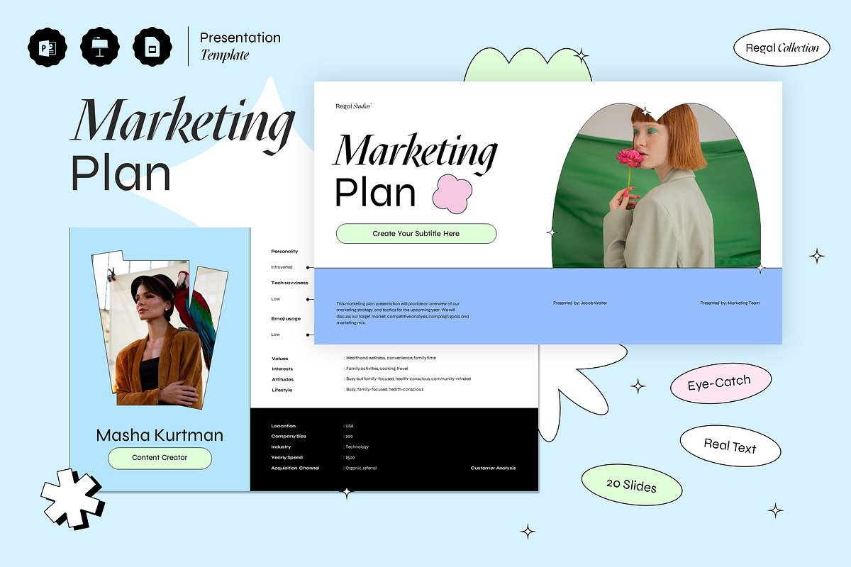 Regal - Marketing Plan, a Presentation Template by Sixtysix Labs (Photo 1 of 8)