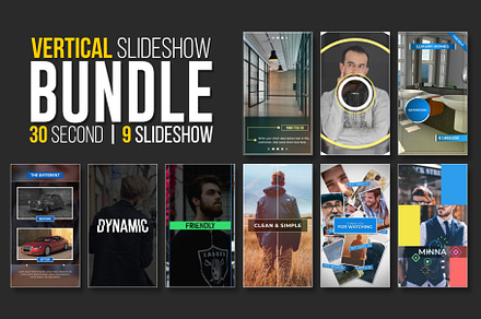 9 Vertical Slideshow (.Mogrt)