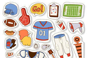 Football game sport icons vector, an Illustration by Vectorstockersland