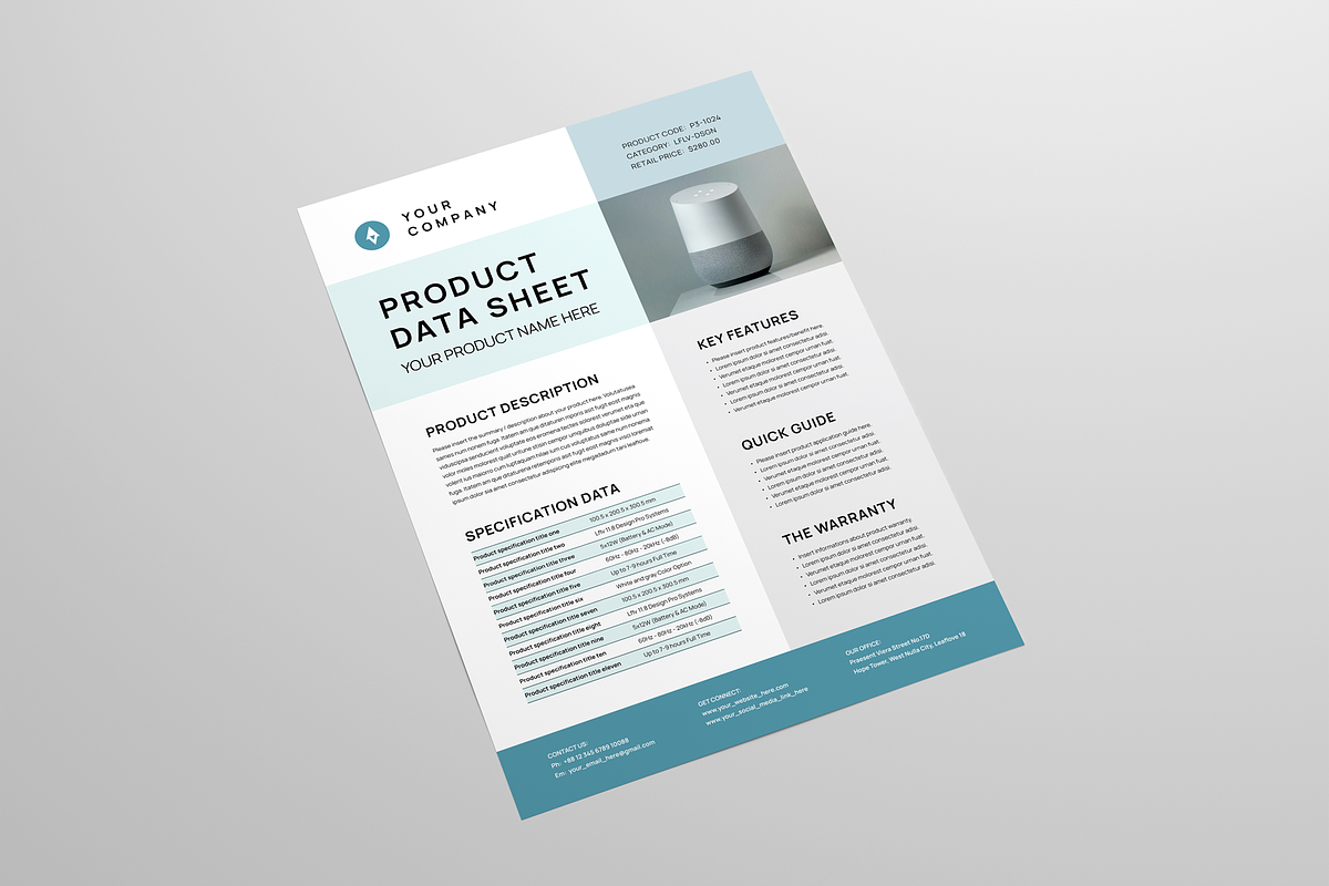 Product Data Sheet, a Flyer Template by Leaflove (Photo 3 of 5)