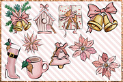 Christmas Clipart Png set, a Decorative Illustration by The GG Shop (Thumbnail 6 of 9)