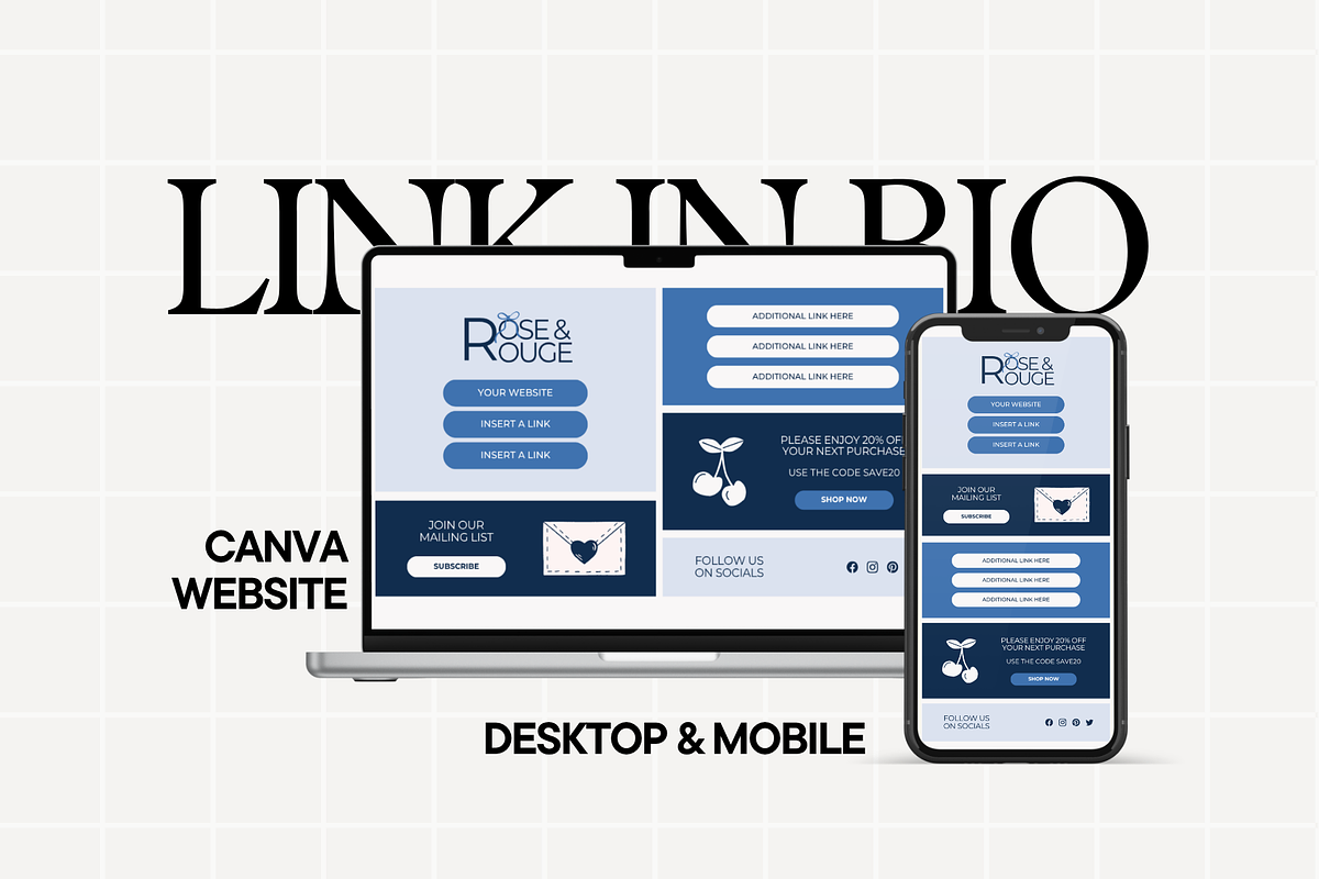 Canva Link In Bio Template, a Landing Page Template by Anna Design Studio (Photo 1 of 10)