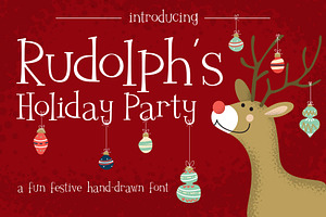 Rudolph's Holiday Party, a Slab Serif Font by Tu Neuwin