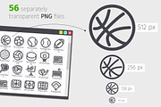 Sport Line Icons Set, an Outline Icon by Voysla's Shop (Thumbnail 3 of 4)