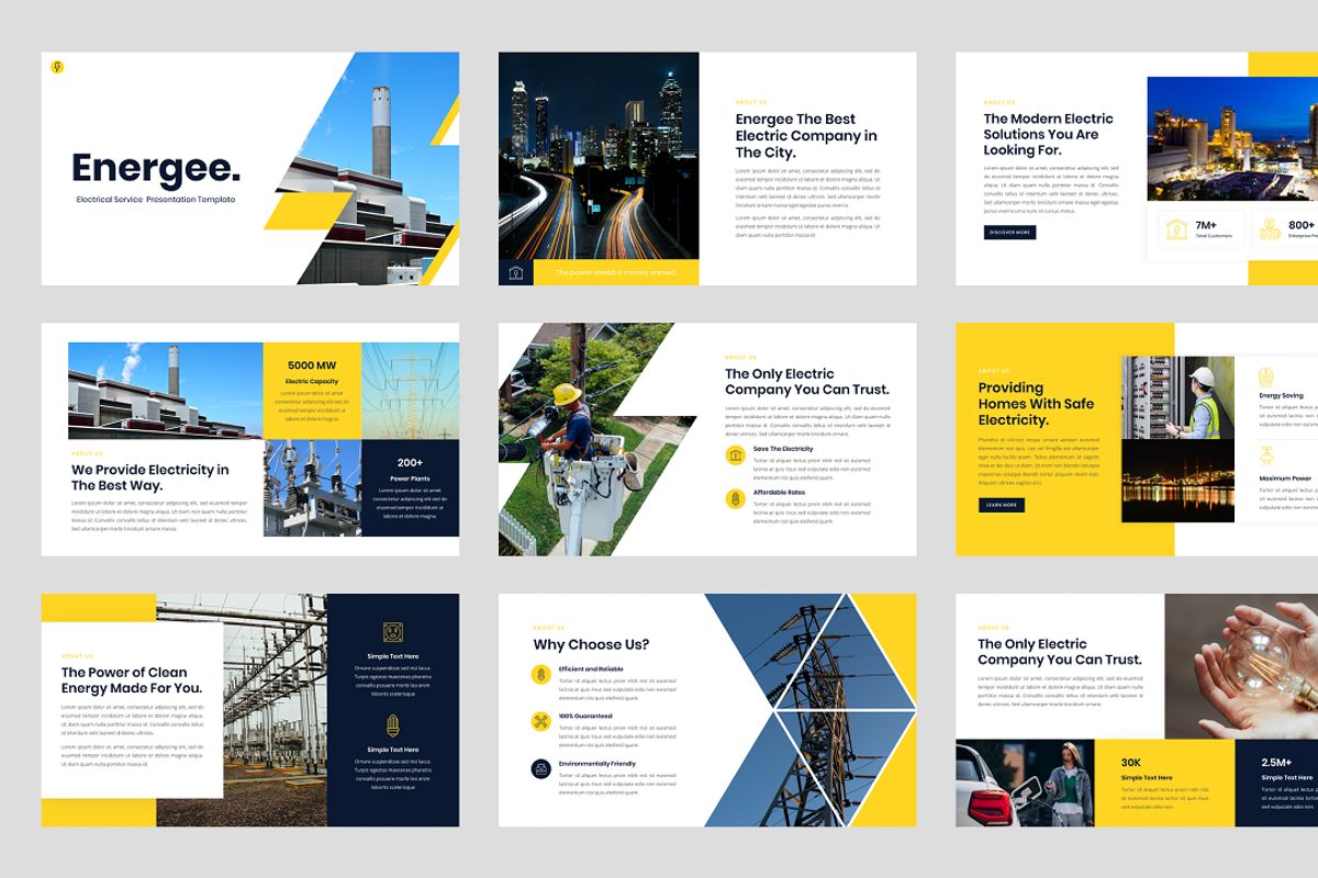 Electrical Service PowerPoint, a Presentation Template by Biwarastudio (Photo 2 of 5)