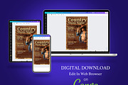 Country Music Night Flyer Template, a Flyer Template by Four C Graphic (Thumbnail 6 of 10)