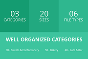 120 Sweets & Bakery Flat Icons, an Outline Icon by IconBunny (Thumbnail 3 of 6)