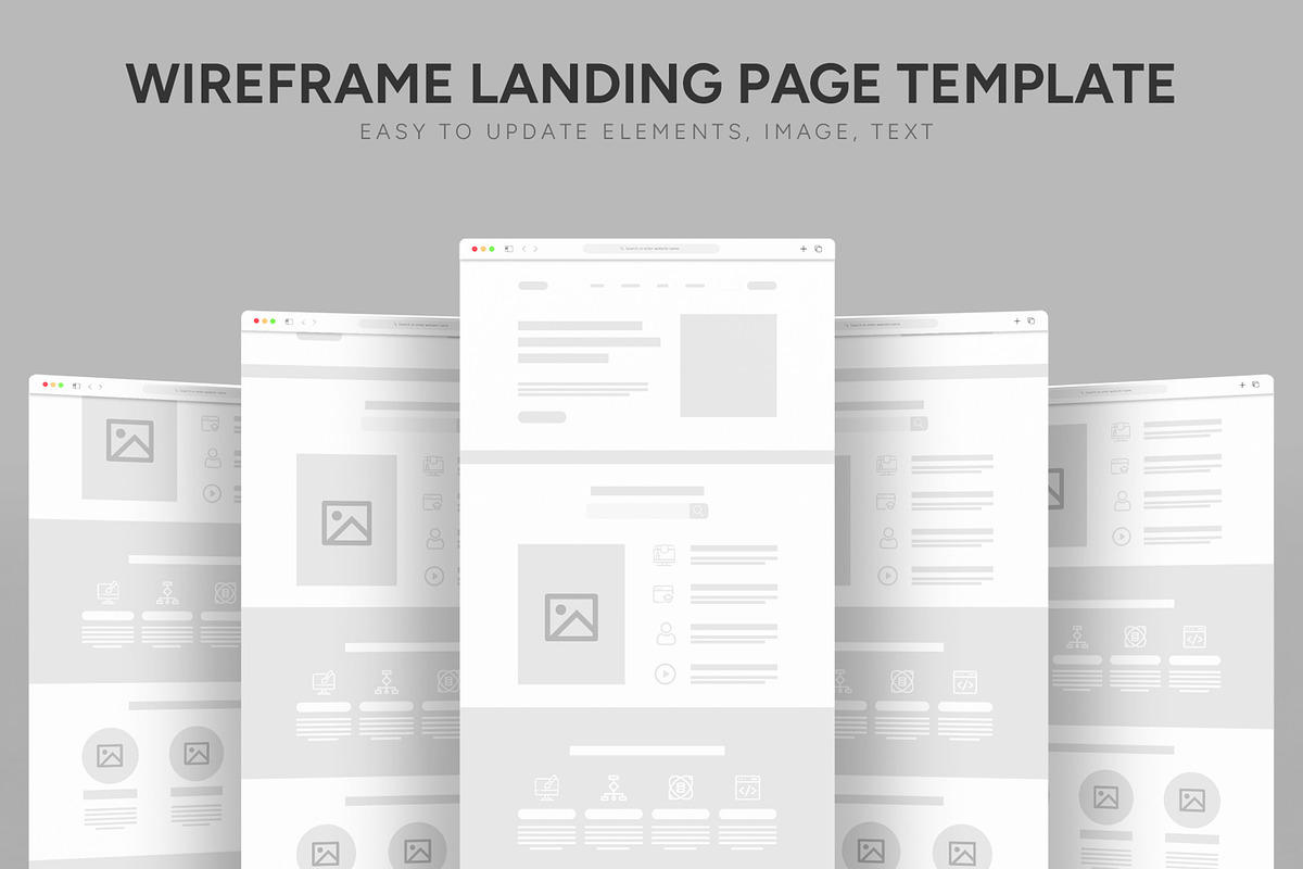 Wireframe Landing Page, a Wireframe Template by CreativeShaper (Photo 1 of 5)
