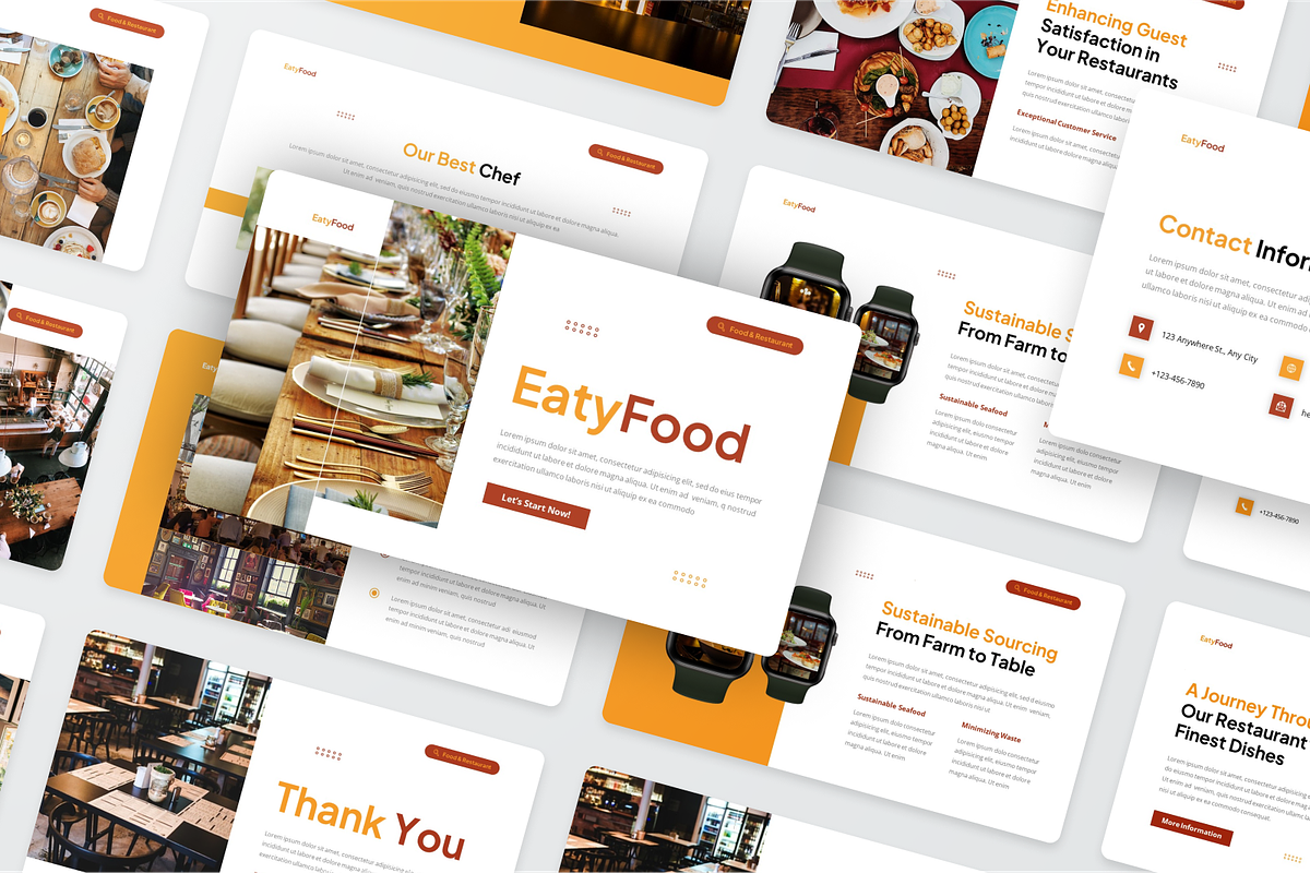 Food & Restaurant Google Slide, a Presentation Template by SquidPixey (Photo 4 of 6)