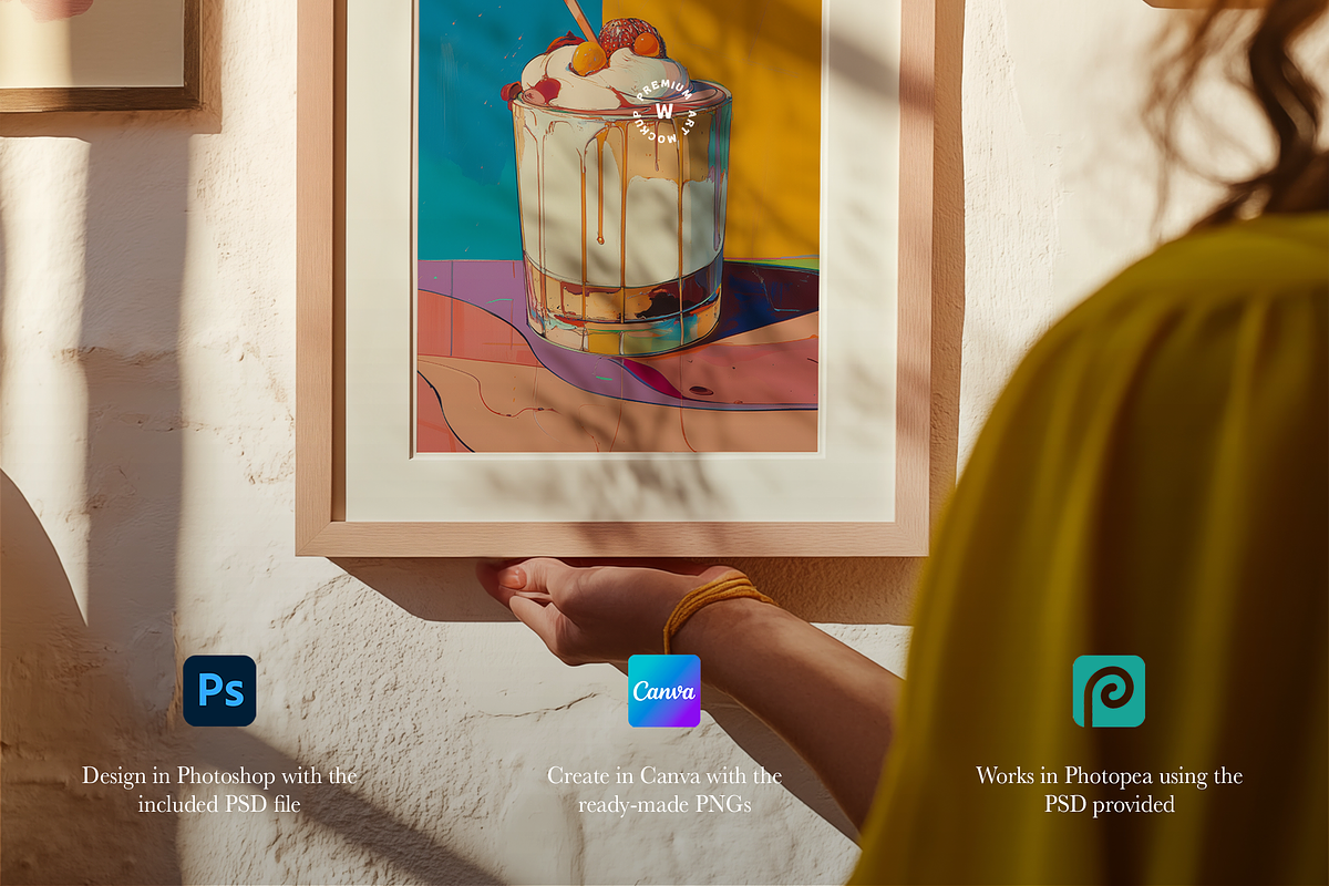 A4 Frame Mockup, a Poster Template by The White Space Co. (Photo 3 of 5)