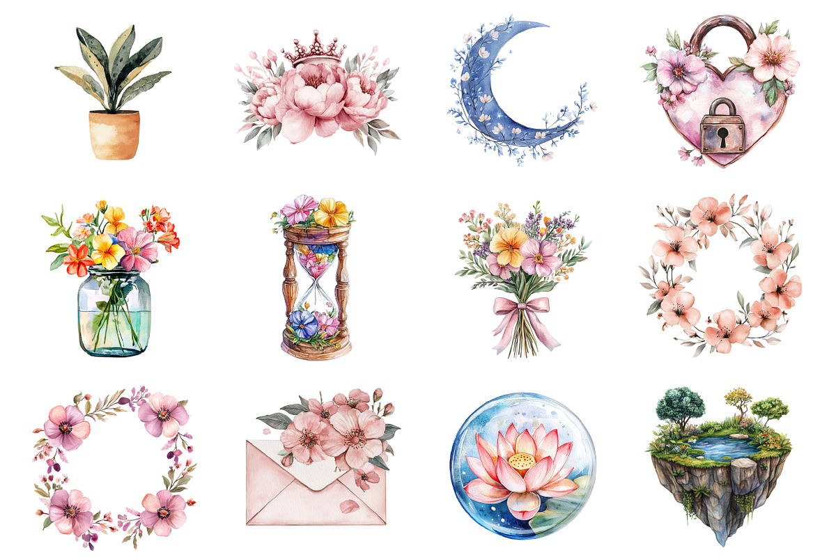 Blush Pink Mother's Day Clipart, an Illustration by Design Market (Photo 3 of 3)
