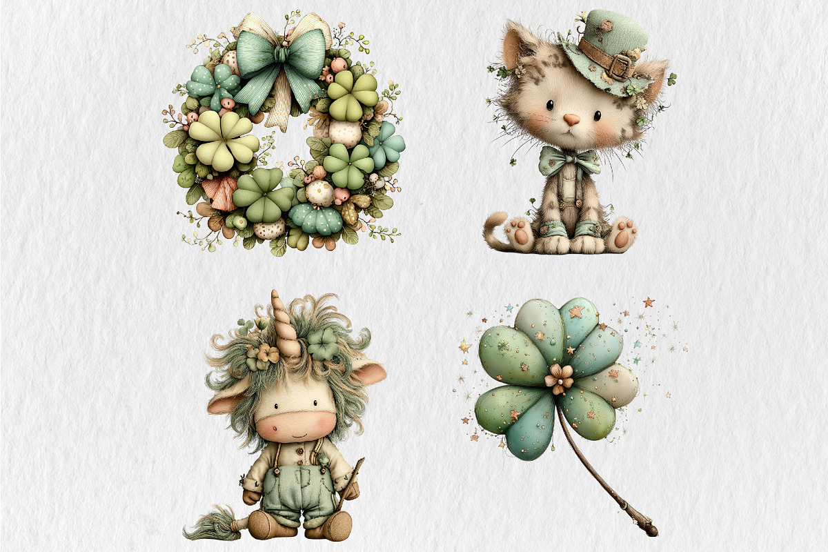 Whimsical St Patrick's Day Clipart, a Seasonal Illustration by Rose Art (Photo 4 of 6)