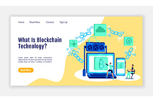 Blockchain Technology Landing Page