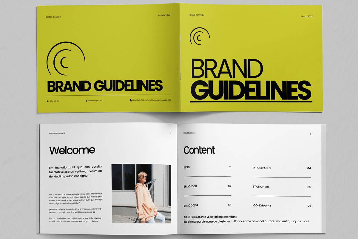 Minimal Brand Guidelines Brochure, a Brochure Template by ContestDesign (Photo 2 of 5)