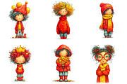 Quirky Girl New Year 2026 Clipart, an Illustration by Designking (Thumbnail 3 of 5)