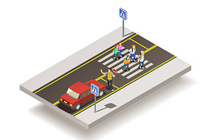 Roads Isometric Set