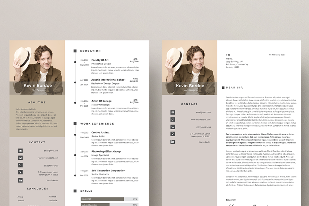 Vol.28 Resume & CV Template, a Resume Template by Hito Graphic (Photo 3 of 8)
