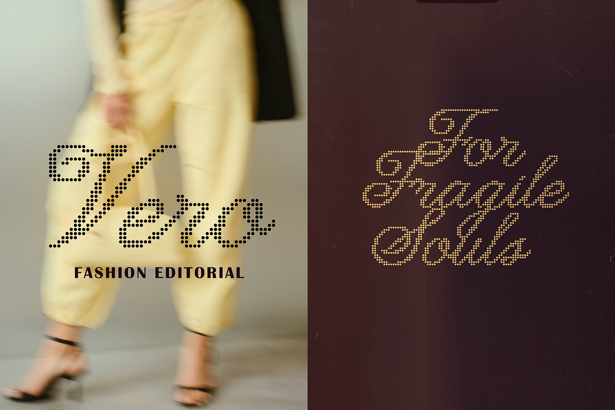 Winky Show Dotted Art Fashion Script, a Script Font by Struvictory.art (Photo 8 of 9)