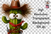 Cactus with Cowboy Hat PNG Bundle, a Graphic by Clipart Bloom (Thumbnail 15 of 15)
