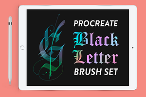 Procreate Blackbletter Brush Set