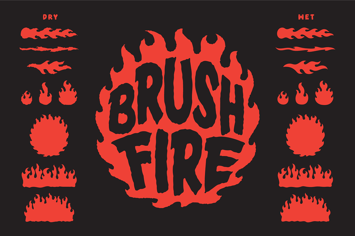 Brush Fire Font Family, a Font by Brethrendesignco (Photo 3 of 4)