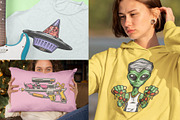 UFO illustrations, a Branding & Logo Template by DGIM studio (Thumbnail 5 of 5)